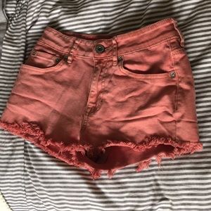 High Rise Salmon shorts